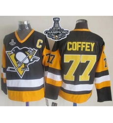 Penguins #77 Paul Coffey Black CCM Throwback 2017 Stanley Cup Finals Champions Stitched NHL Jersey