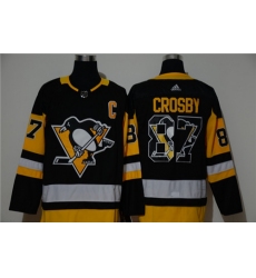 Penguins 87 Sidney Crosby Black Adidas Fashion Jersey