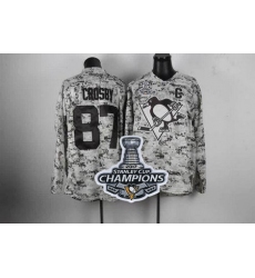 Penguins #87 Sidney Crosby Camo 2017 Stanley Cup Finals Champions Stitched NHL Jersey