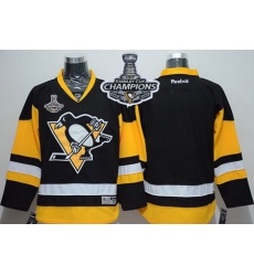 Penguins Blank Black Alternate 2017 Stanley Cup Finals Champions Stitched NHL Jersey