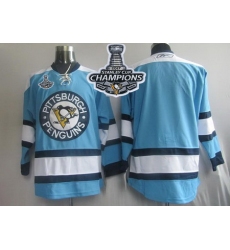 Penguins Blank Blue 2017 Stanley Cup Finals Champions Stitched NHL Jersey