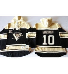 Pittsburgh Penguins #10 Christian Ehrhoff Black Sawyer Hooded Sweatshirt Stitched NHL Jersey
