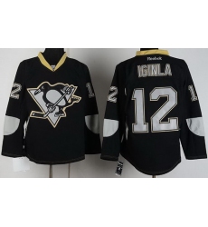 Pittsburgh Penguins 12 Jarome Iginla Black ICE Fashion NHL Jerseys