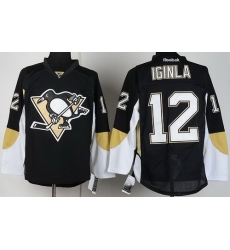 Pittsburgh Penguins 12 Jarome Iginla Black NHL Jersey