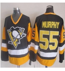 Pittsburgh Penguins #55 Larry Murphy Black CCM Throwback Stitched NHL Jersey