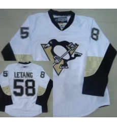 Pittsburgh Penguins 58 Kris Letang White NHL Jerseys