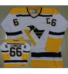 Pittsburgh Penguins #66 Mario Lemieux White CCM Throwback NHL Jerseys