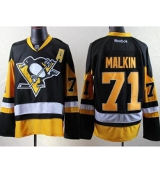 Pittsburgh Penguins #71 Evgeni Malkin Black Alternate Stitched NHL Jersey