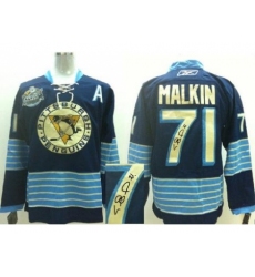 Pittsburgh Penguins 71 Evgeni Malkin Blue 2011 Winter Classic Signed Jerseys
