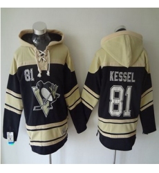 Pittsburgh Penguins #81 Phil Kessel Black Sawyer Hooded Sweatshirt Stitched NHL jersey