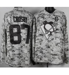 Pittsburgh Penguins 87 Sidney Crosby White Camo NHL Jersey