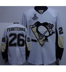 RBK Pittsburgh Penguins #26 FEDOTENKO WHITE STANLEY CUP Jersey