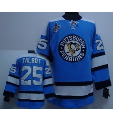RBK hockey jerseys,Pittsburgh Penguins #25 TALBOT BLUE STANLEY CUP jerseys