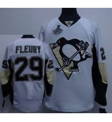 RBK hockey jerseys,Pittsburgh Penguins #29 M. Fleury STANLEY CUP WHITE