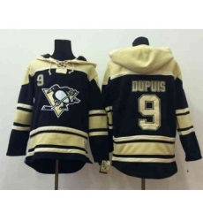 nhl jerseys pittsburgh penguins #9 dupuis cream-black[pullover hooded sweatshirt]