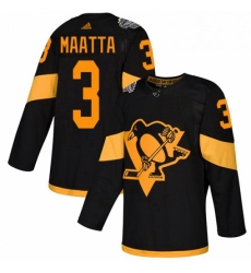 Womens Adidas Pittsburgh Penguins 3 Olli Maatta Black Authentic 2019 Stadium Series Stitched NHL Jersey 
