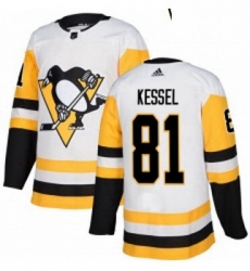Womens Adidas Pittsburgh Penguins 81 Phil Kessel Authentic White Away NHL Jersey 