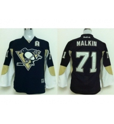 Kids Pittsburgh Penguins 71 Evgeni Malkin Black NHL Jerseys