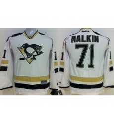 Kids Pittsburgh Penguins 71 Evgeni Malkin White NHL Jerseys