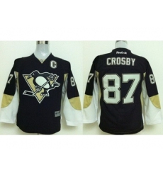 Kids Pittsburgh Penguins 87 Sidney Crosby Black NHL Jerseys