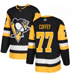 Youth Adidas Pittsburgh Penguins 77 Paul Coffey Authentic Black Home NHL Jersey 
