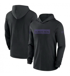 Men Baltimore Ravens Black Sideline Performance Hoodie