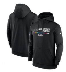 Men Buffalo Bills 2022 Black Crucial Catch Therma Performance Pullover Hoodie
