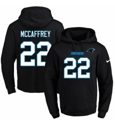 NFL Mens Nike Carolina Panthers 22 Christian McCaffrey Black Name Number Pullover Hoodie