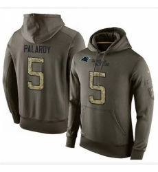 NFL Nike Carolina Panthers 5 Michael Palardy Green Salute To Service Mens Pullover Hoodie