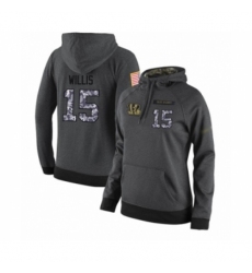 Football Womens Cincinnati Bengals 15 Damion Willis Stitched Black Anthracite Salute to Service Player Performance Hoodie