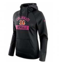 NFL Cincinnati Bengals Nike Womens Breast Cancer Awareness Circuit Performance Pullover Hoodie Black