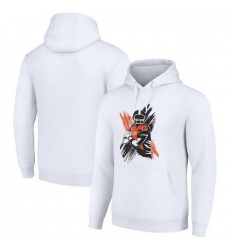 Men Starter White Cincinnati Bengals Player X Fleece Pullover Hoodie