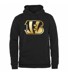 NFL Mens Cincinnati Bengals Pro Line Black Gold Collection Pullover Hoodie