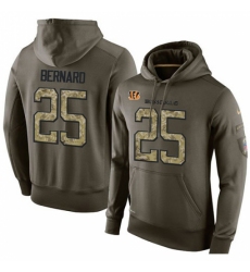 NFL Nike Cincinnati Bengals 25 Giovani Bernard Green Salute To Service Mens Pullover Hoodie