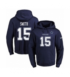 Football Mens Dallas Cowboys 15 Devin Smith Navy Blue Name Number Pullover Hoodie
