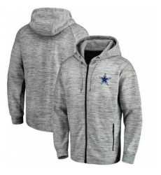 NFL Dallas Cowboys Pro Line by Fanatics Branded Space Dye Performance Full Zip Hoodie Heathered Gray