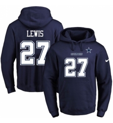 NFL Mens Nike Dallas Cowboys 27 Jourdan Lewis Navy Blue Name Number Pullover Hoodie