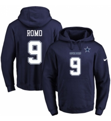 NFL Mens Nike Dallas Cowboys 9 Tony Romo Navy Blue Name Number Pullover Hoodie