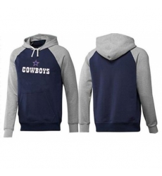 NFL Mens Nike Dallas Cowboys Authentic Logo Pullover Hoodie BlueGrey
