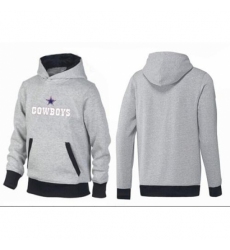 NFL Mens Nike Dallas Cowboys Authentic Logo Pullover Hoodie GreyBlack