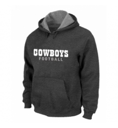 NFL Mens Nike Dallas Cowboys Font Pullover Hoodie Dark Grey