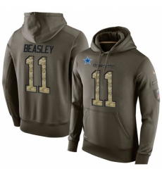 NFL Nike Dallas Cowboys 11 Cole Beasley Green Salute To Service Mens Pullover Hoodie