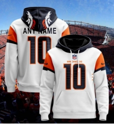 Denver Broncos Customized Hoodie 2024 White