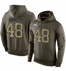 NFL Nike Denver Broncos 48 Shaquil Barrett Green Salute To Service Mens Pullover Hoodie