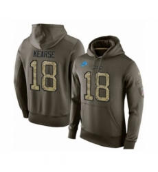 Football Mens Detroit Lions 18 Jermaine Kearse Green Salute To Service Pullover Hoodie