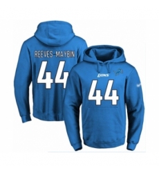 Football Mens Detroit Lions 44 Jalen Reeves Maybin Blue Name Number Pullover Hoodie