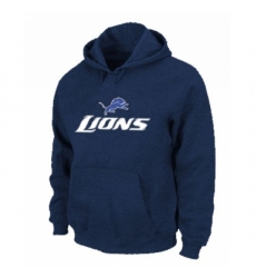 NFL Mens Nike Detroit Lions Authentic Logo Pullover Hoodie Blue