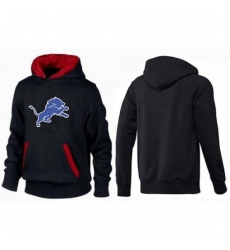 NFL Mens Nike Detroit Lions Logo Pullover Hoodie BlackRed
