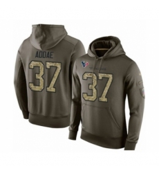 Football Mens Houston Texans 37 Jahleel Addae Green Salute To Service Pullover Hoodie