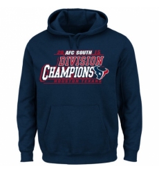 NFL Houston Texans Majestic 2015 AFC South Division Champions Pullover Hoodie Navy